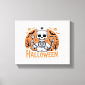 Halloween Nurse skeleton Essential T-Shirt_1 Canvas Afdruk (Voorkant)