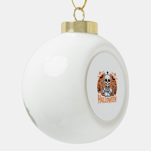 Halloween Nurse skeleton Essential T-Shirt_1 Keramische Bal Ornament (Links)