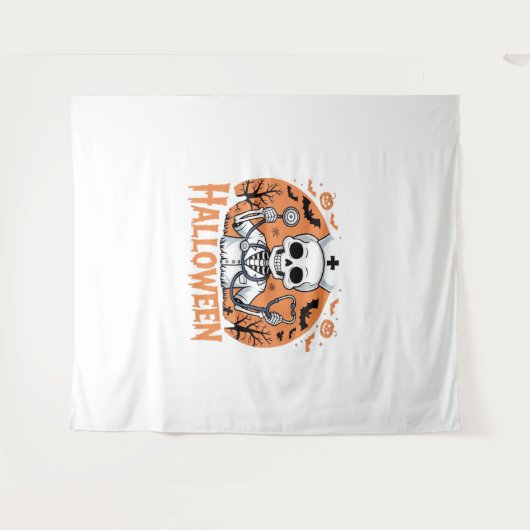 Halloween Nurse skeleton Essential T-Shirt_1 Wandkleed (Voorkant (horizontaal))