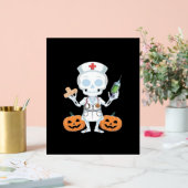 Halloween Nurse Skeleton Essential T-shirt Acryl Bord (Huwelijk)