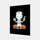 Halloween Nurse Skeleton Essential T-shirt Acryl Bord (Hoek)