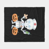 Halloween Nurse Skeleton Essential T-shirt Fleece Deken (Voorkant (Horizontaal))