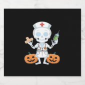Halloween Nurse Skeleton Essential T-shirt Sparkling Wijnetiket (Enkel label)
