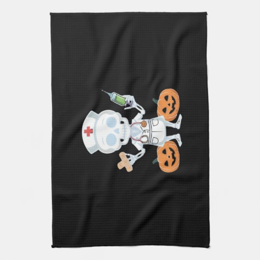 Halloween Nurse Skeleton Essential T-shirt Theedoek (Verticaal)