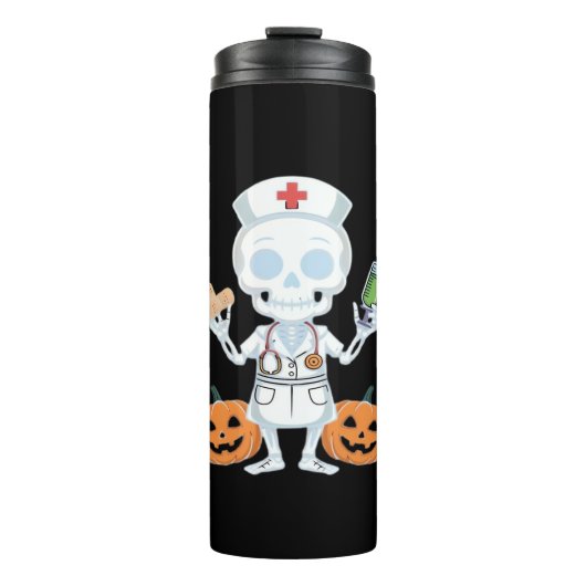 Halloween Nurse Skeleton Essential T-shirt Thermosbeker (Voorkant)