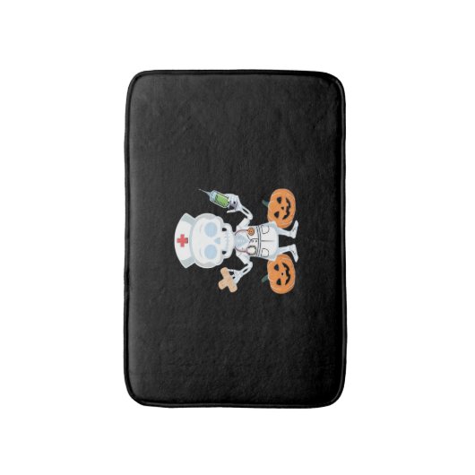 Halloween Nurse Skeleton Funny Joke Essential T-SH Badmat (Voorkant Verticaal)