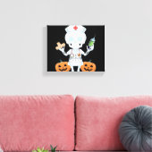 Halloween Nurse Skeleton Funny Joke Essential T-SH Canvas Afdruk (Insitu (Woonkamer))