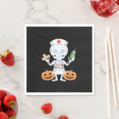 Halloween Nurse Skeleton Funny Joke Essential T-SH Servet (Insitu)