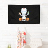 Halloween Nurse Skeleton Funny Joke Essential T-SH Spandoek (Insitu)