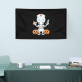 Halloween Nurse Skeleton Funny Joke Essential T-SH Spandoek (Beurs)