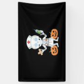 Halloween Nurse Skeleton Funny Joke Essential T-SH Spandoek (Verticaal)
