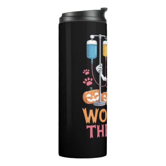 Halloween Nurse Skeleton Funny Joke Essential T-SH Thermosbeker (Gedraaid links)