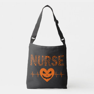 Halloween Nurse Spooky Ghost Heart Crossbody Tas
