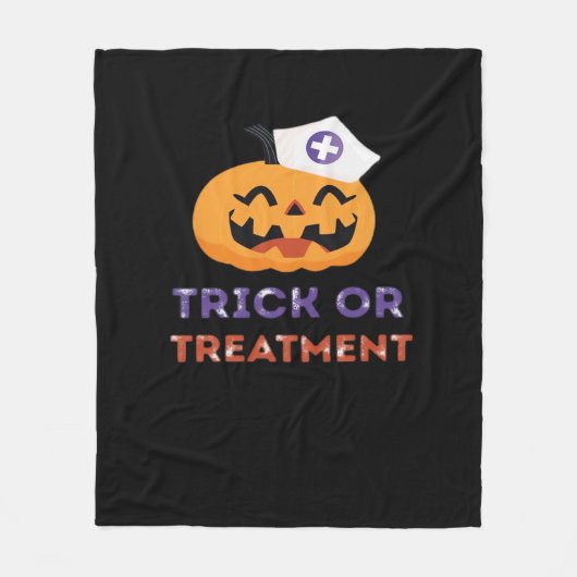 Halloween Nurse Trick of Treatment Classic T-Shirt Fleece Deken (Voorkant)