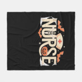Halloween Nurse Typography - Spooky medisch ontwer Fleece Deken (Voorkant (Horizontaal))
