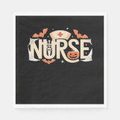 Halloween Nurse Typography - Spooky medisch ontwer Servet (Voorkant)