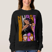 Halloween Nurse Womens Nursing Student Fun Cool Trui (Voorkant)
