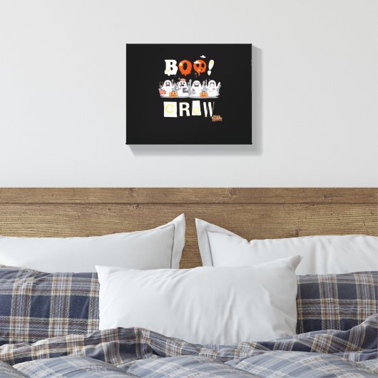 Halloween Nurses Boo Crew Classic T-shirt Canvas Afdruk (Insitu (Slaapkamer))