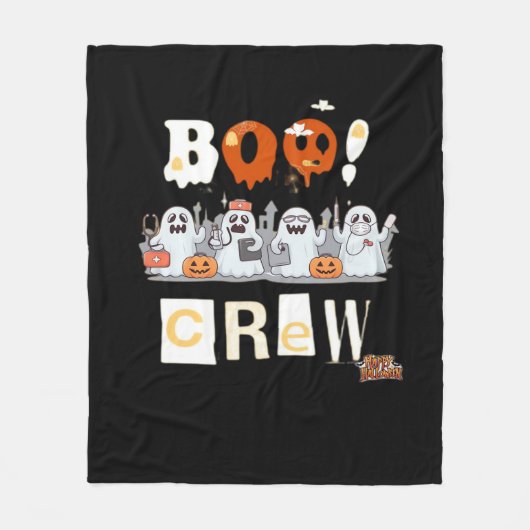 Halloween Nurses Boo Crew Classic T-shirt Fleece Deken (Voorkant)
