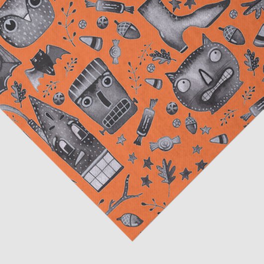 Halloween-O-Rama Weefselinpakpapier Tissuepapier (Detail)