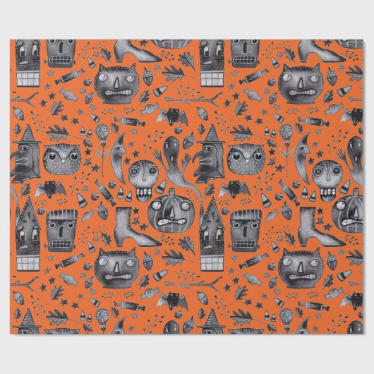 halloween-o-ramapakpapier cadeaupapier (Vlak)