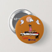 Halloween Ocher Sexy Witch Button (Voorkant /achterkant)