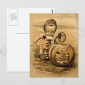 Halloween Ochtend (Vintage Halloween Kaart) Briefkaart (Voorkant / Achterkant)