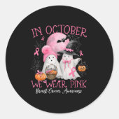 Halloween October Wear Nk  Ronde Sticker (Voorkant)