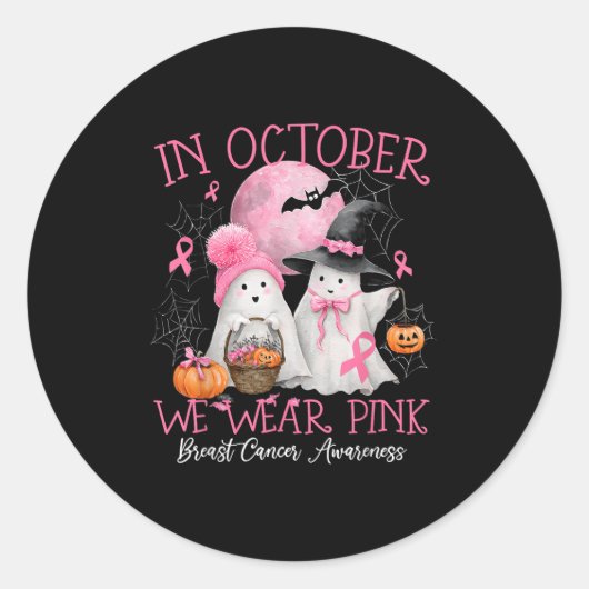 Halloween October Wear Nk  Ronde Sticker (Voorkant)