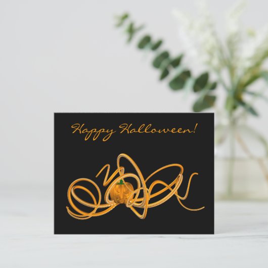 Halloween Octopus Briefkaart (Staand voorkant)