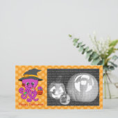 Halloween Octopus Feestdagenkaart (Staand voorkant)