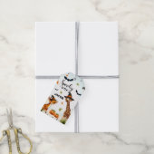 Halloween Oerwoud Safari Animals Boy 1st Birthday Cadeaulabel (Met Touw)