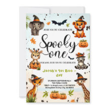 Halloween Oerwoud Safari Animals Boy 1st Birthday