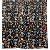 Halloween of Dag van de Dode Partij Douchegordijn (Voorkant)