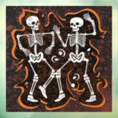 Halloween of Day of the Dead Dancing Skeletons Raamsticker (Vel 3)