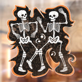 Halloween of Day of the Dead Dancing Skeletons Raamsticker (Vel 2)