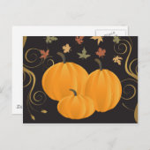 Halloween of de herfst en de herfstproducten van feestdagenkaart (Voorkant / Achterkant)
