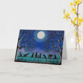 Halloween of een dag Frameable Wenskaart Kaart (Gele Bloem)