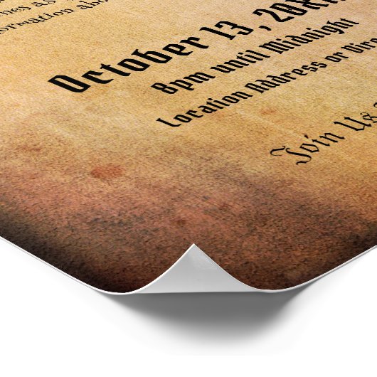 Halloween of Gothic Moody Ancient Style Event Poster (Hoek)