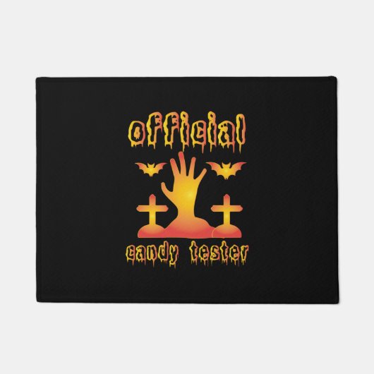 Halloween Offical Candy Tester Birthday Deurmat (Voorkant)