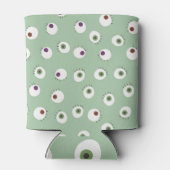 Halloween ogen, handgetekend naadloos patroon. blikjeskoeler (Achterkant)