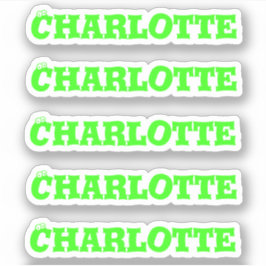 Halloween Ogen | Neon Groene Naam Sticker