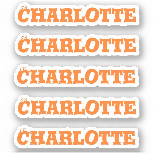 Halloween Ogen | Pompoenkleurnaam Sticker (Voorkant)