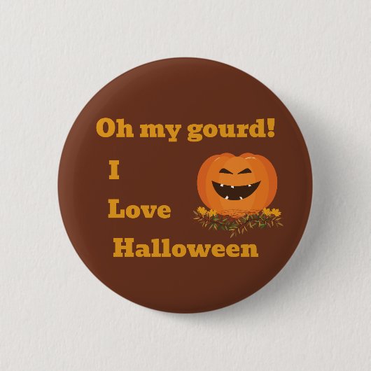 Halloween Oh My Gourd Button (Voorkant)