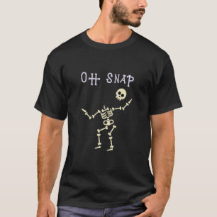 Halloween Oh Snap Skeleton Design T-shirt