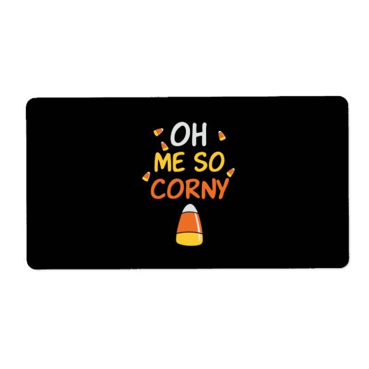Halloween Oh, zo Corny Snoep Birthday Etiket (Voorkant)