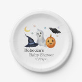 Halloween Oktober Baby shower Ghost Boo Papieren Bordje (Voorkant)