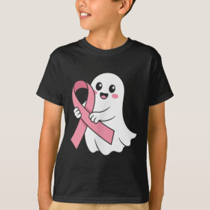 Halloween Oktober Borstkanker Bewustzijn Roze Cut T-shirt