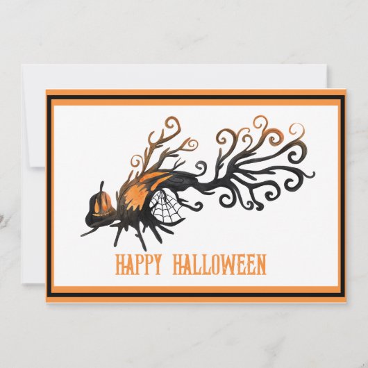 Halloween/oktober/Herfst/pompoenboom Aankondiging (Voorkant)