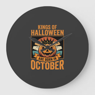 Halloween oktober pompoenkoning verjaardag ontwerp grote klok